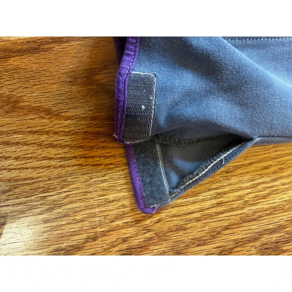 USG Equestrian Riding Breeches Horseback Performance Gear Kids 12 Grey Purple